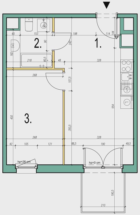 Plan 2 pok. 40m²