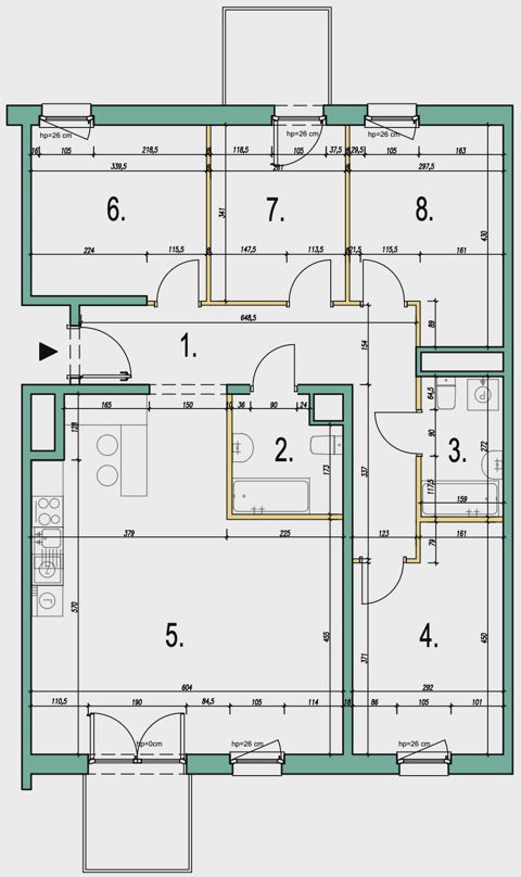 Plan 5 pok. 102m²