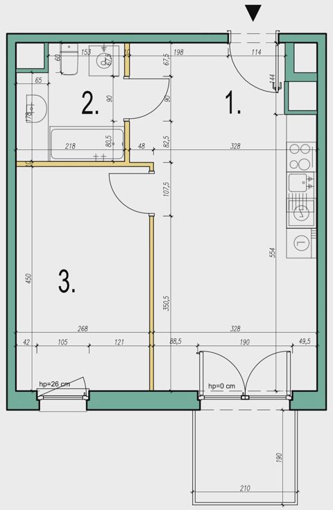 Plan 2 pok. 40m²