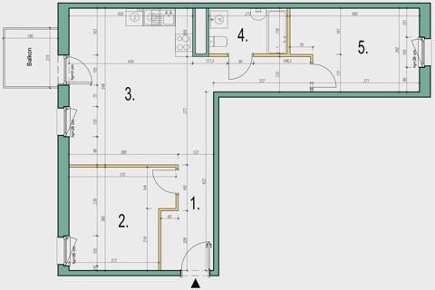 Plan 3 pok. 64m²