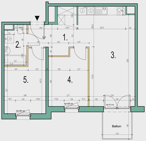 Plan 3 pok. 57m²