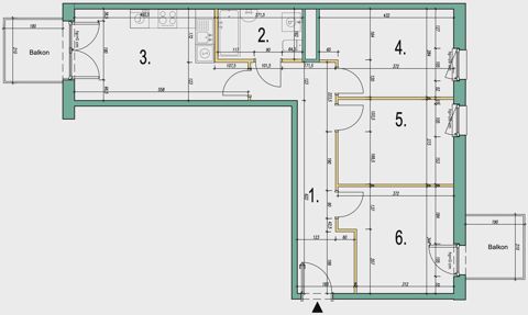 Plan 4 pok. 64m²