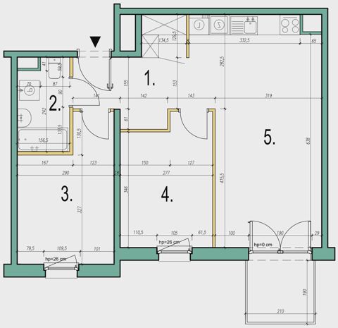 Plan 3 pok. 57m²