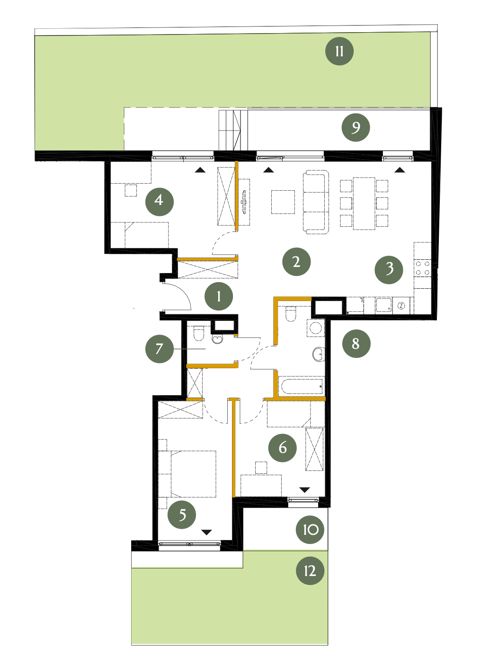 Plan 4 pok. 87m²