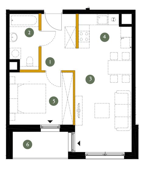 Plan 2 pok. 43m²