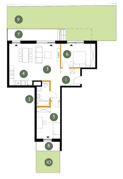 Plan 3 pok. 70m²