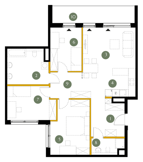 Plan 4 pok. 92m²