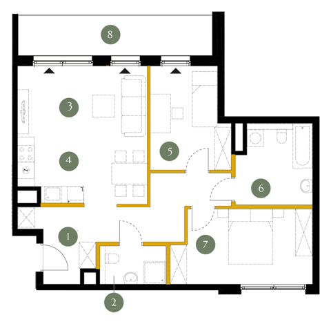 Plan 3 pok. 70m²