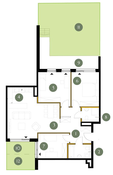 Plan 4 pok. 88m²