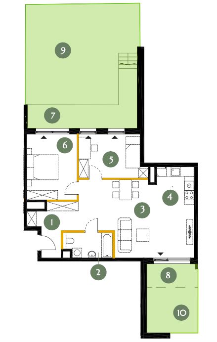 Plan 3 pok. 71m²