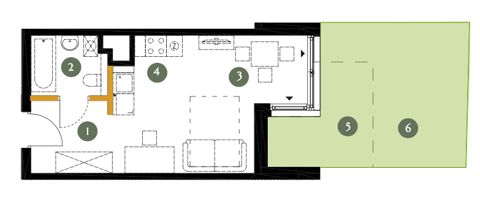 Plan 1 pok. 26m²
