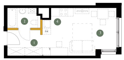 Plan 1 pok. 25m²