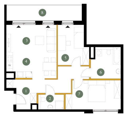 Plan 3 pok. 70m²