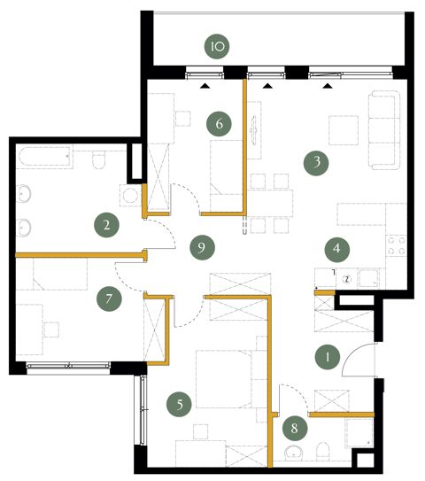 Plan 4 pok. 91m²