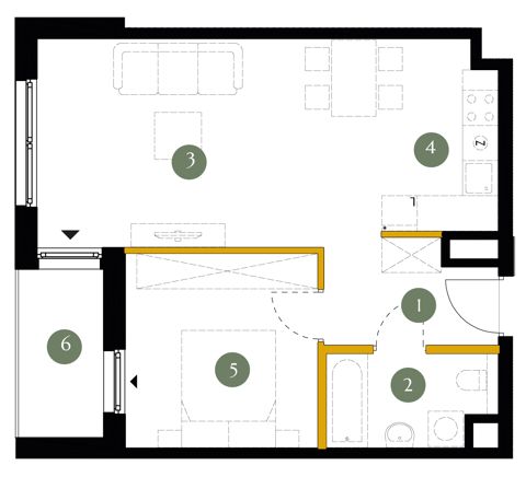 Plan 2 pok. 47m²