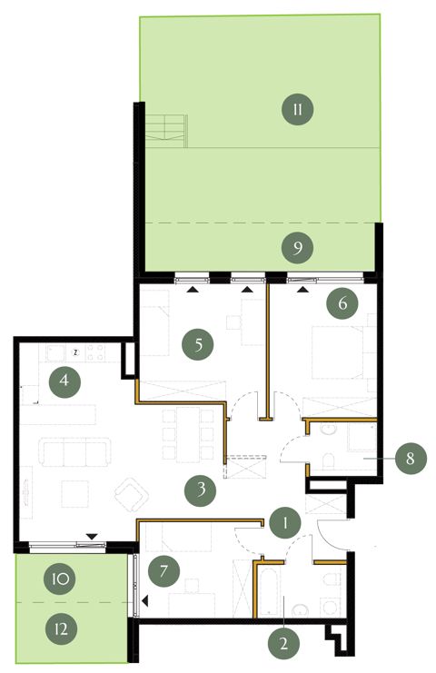 Plan 4 pok. 88m²
