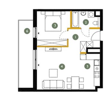 Plan 2 pok. 47m²