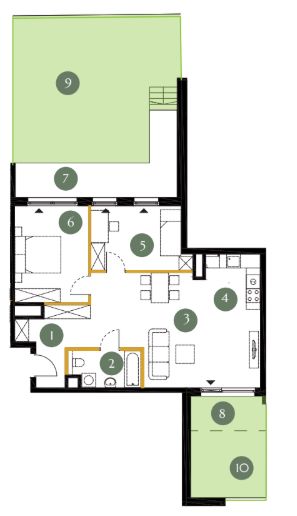 Plan 3 pok. 71m²