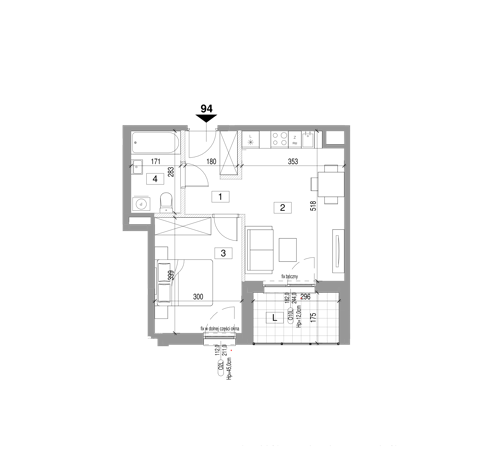 Plan 2 pok. 40m²