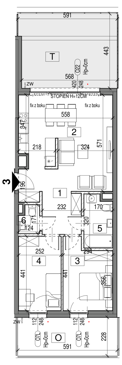Plan 3 pok. 67m²
