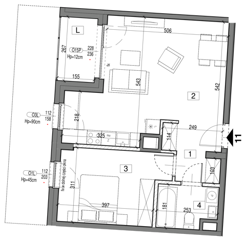 Plan 2 pok. 50m²
