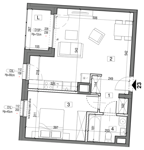 Plan 2 pok. 50m²