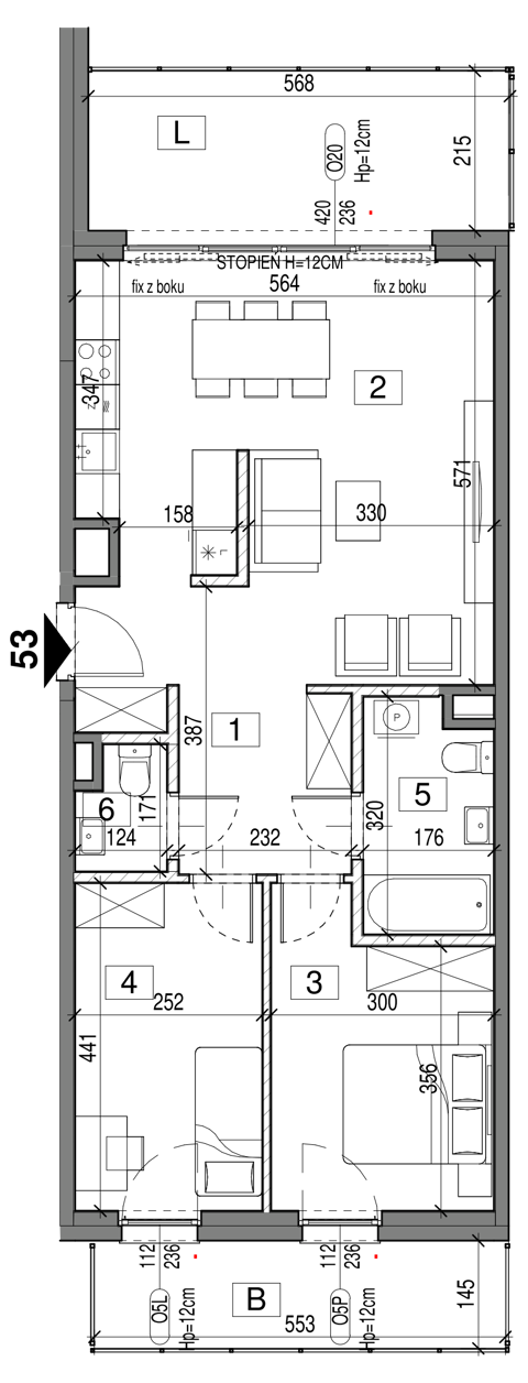 Plan 3 pok. 68m²