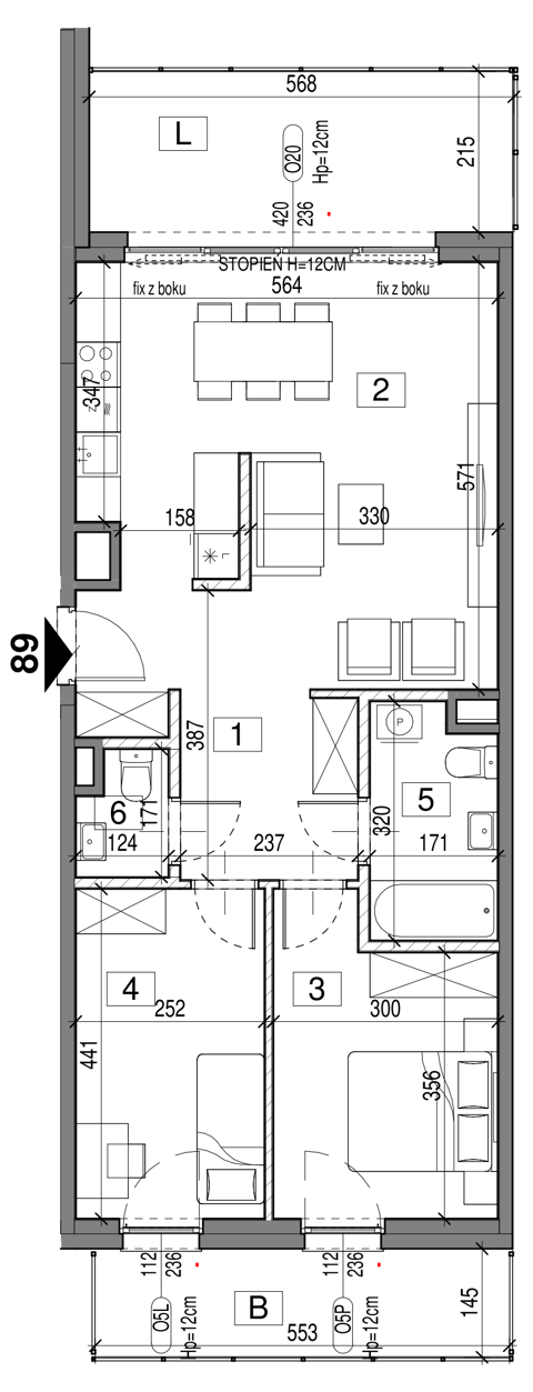 Plan 3 pok. 68m²