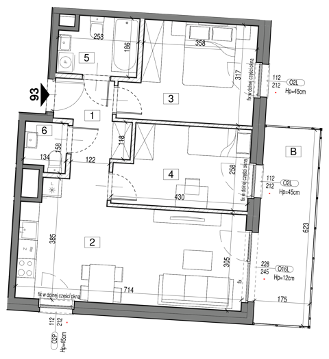 Plan 3 pok. 58m²