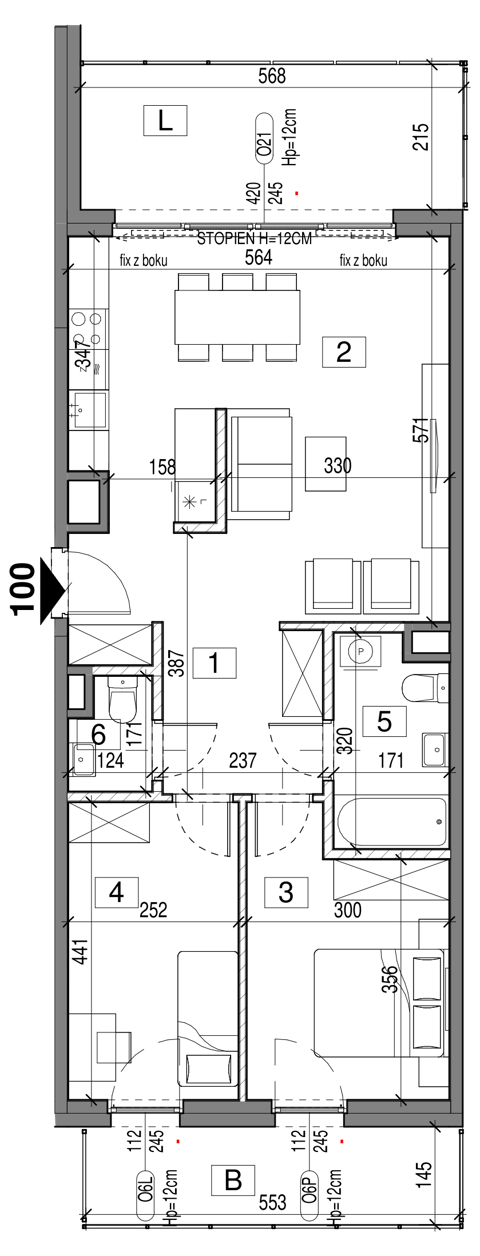 Plan 3 pok. 68m²