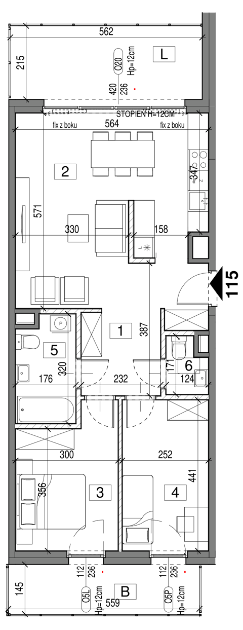 Plan 3 pok. 68m²