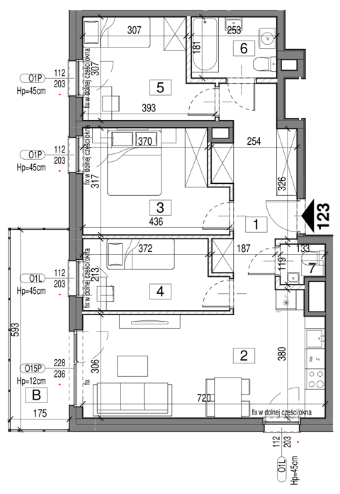 Plan 4 pok. 73m²