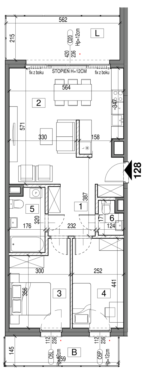 Plan 3 pok. 68m²