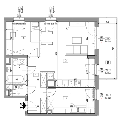 Plan 3 pok. 70m²