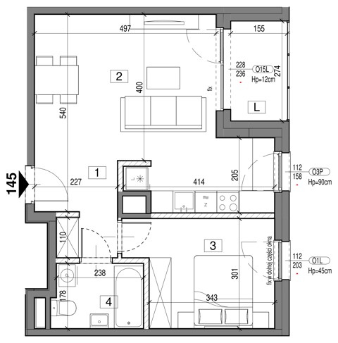 Plan 2 pok. 47m²