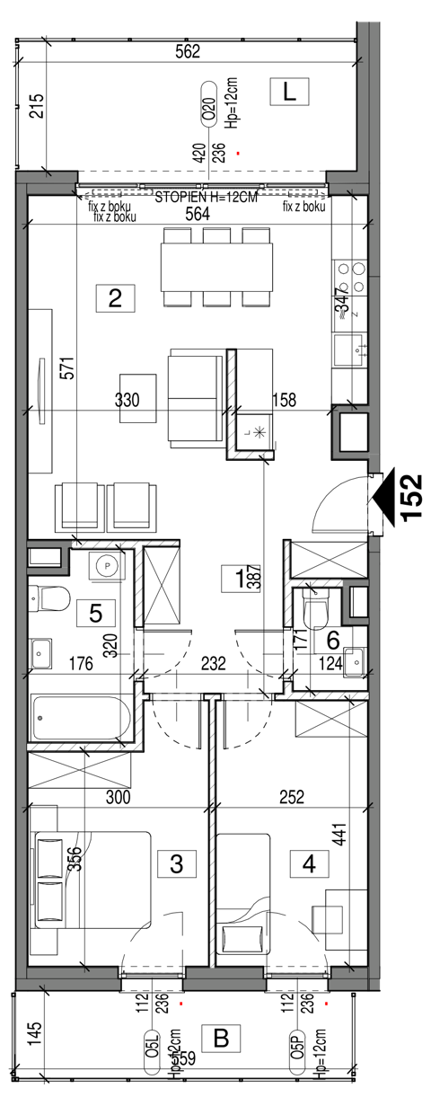Plan 3 pok. 68m²