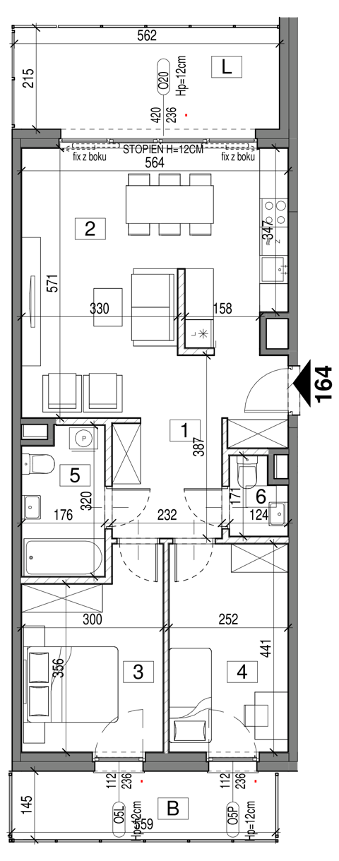 Plan 3 pok. 68m²