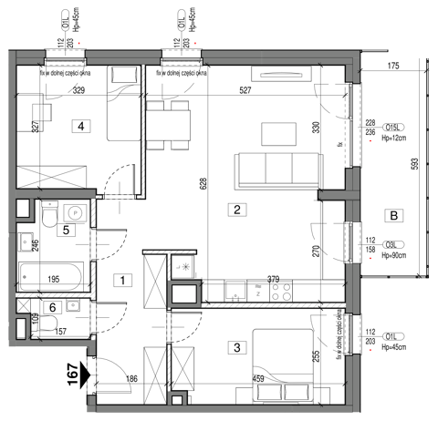 Plan 3 pok. 70m²