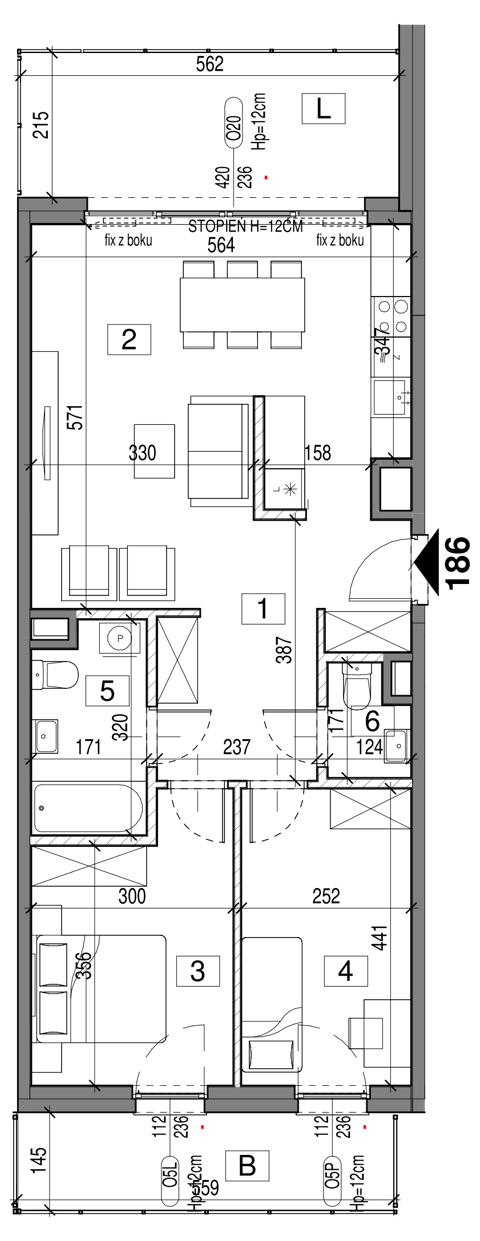 Plan 3 pok. 68m²
