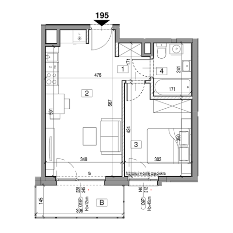Plan 2 pok. 40m²