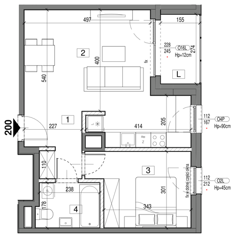 Plan 2 pok. 47m²