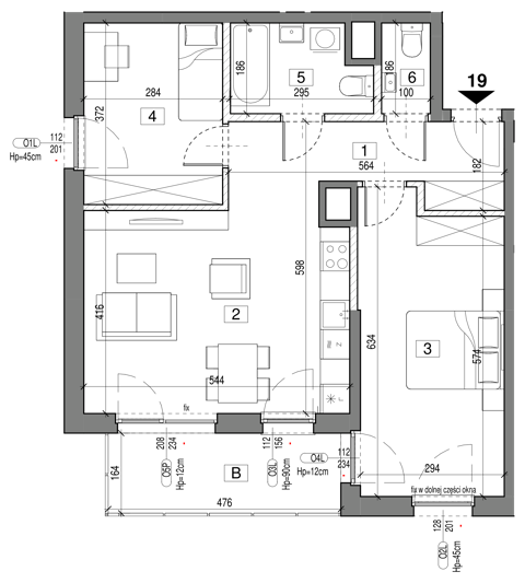 Plan 3 pok. 66m²