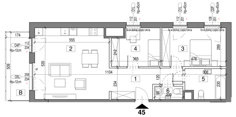Plan 3 pok. 72m²