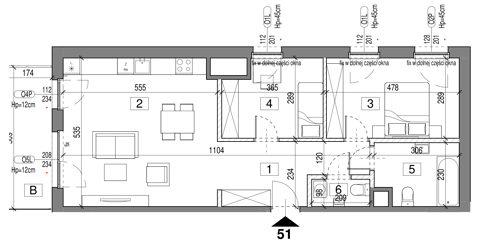 Plan 3 pok. 72m²