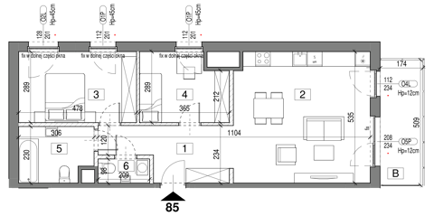Plan 3 pok. 72m²