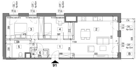 Plan 3 pok. 72m²