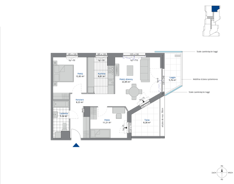 Plan 3 pok. 69m²