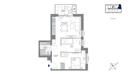 Plan 3 pok. 50m²