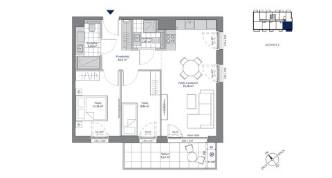Plan 3 pok. 61m²