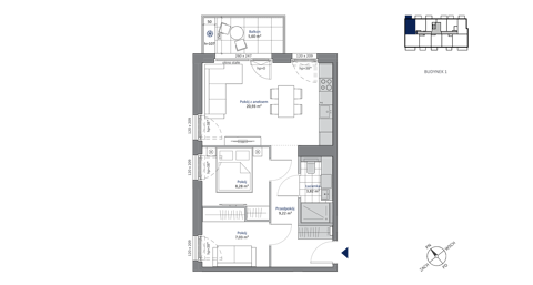 Plan 3 pok. 49m²